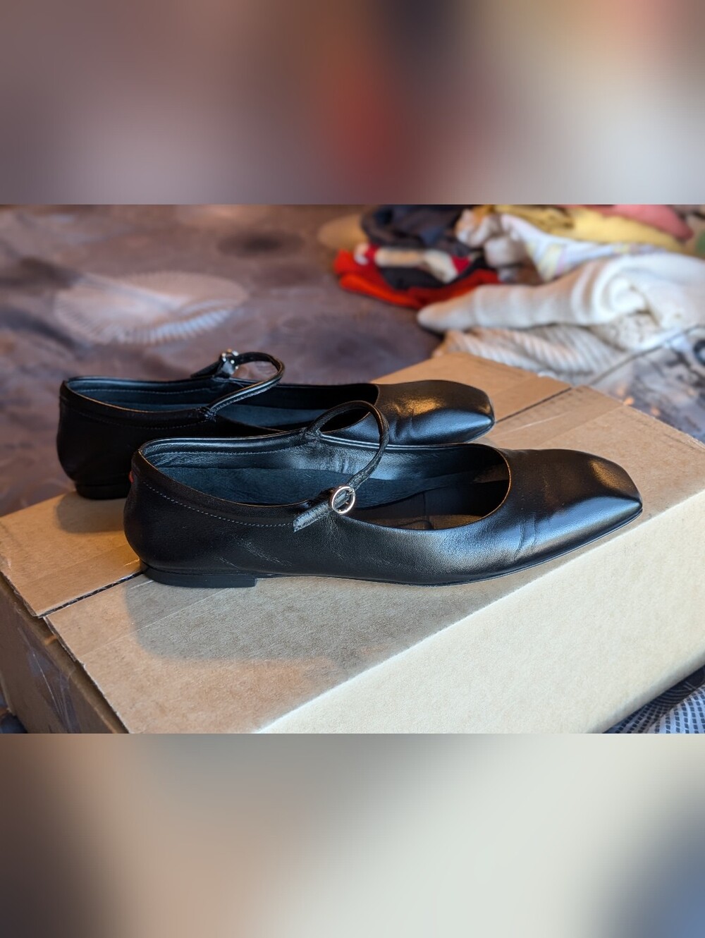 Aeyde Uma Black Mary Jane Flats Nappa Leather 38.5